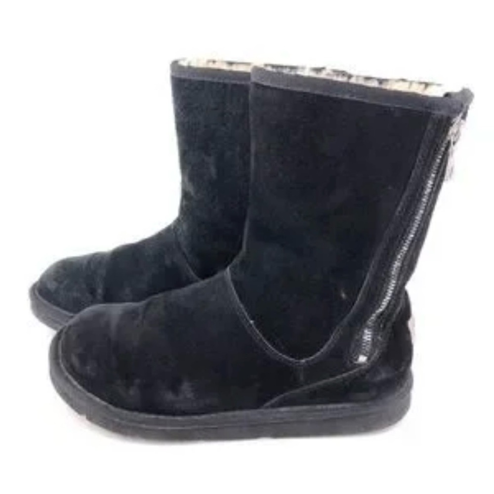 UGG Black Winter Boots with Side Zipper